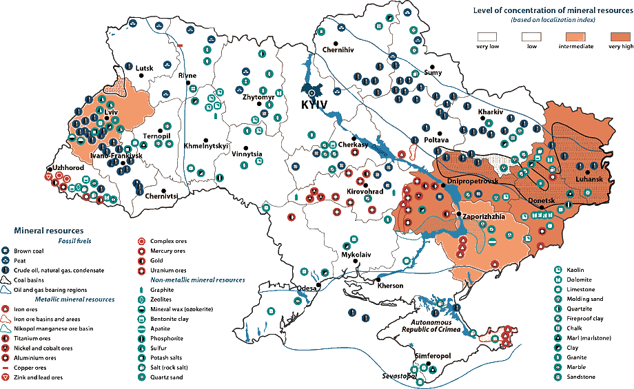 Map of Ukrainian Resources