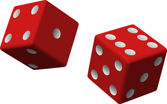 Dice, Red, Two, Game, Rolling, Chance