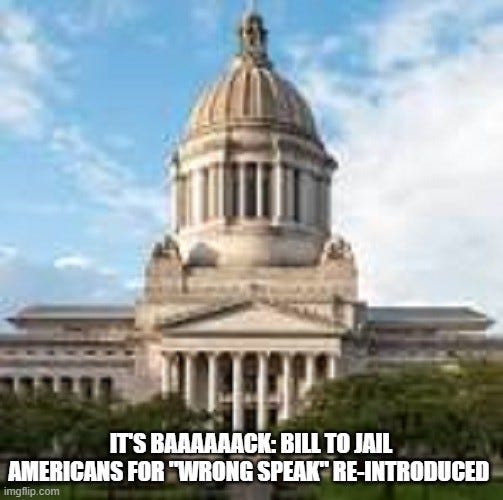 It's Baaaaaack: Bill To Jail Americans For "Wrong Speak" Re-Introduced 