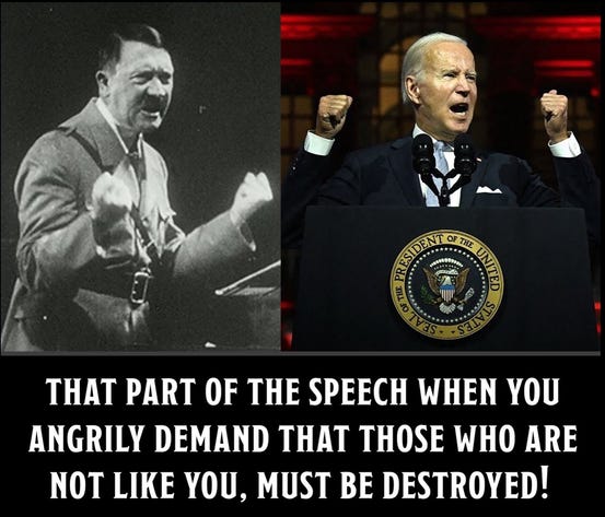 A person standing at a podium with his hands up Description automatically generated