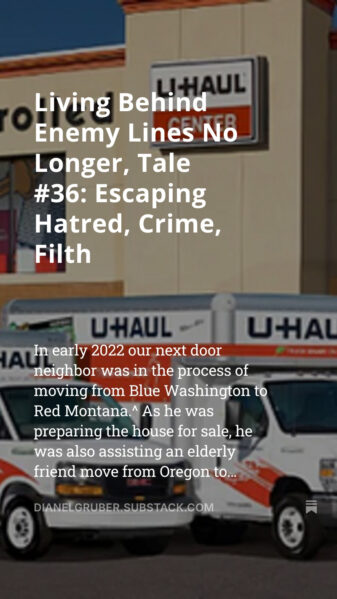 Living Behind Enemy Lines No Longer, Tale #36: Escaping Hatred, Crime, Filth