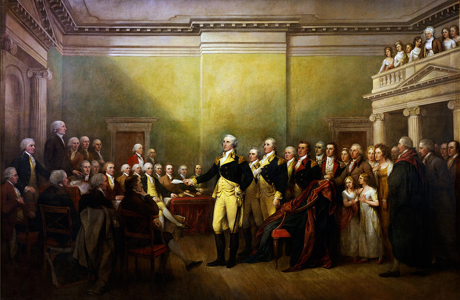 General George Washington Resigning His Commission, oil painting by John Trumbull