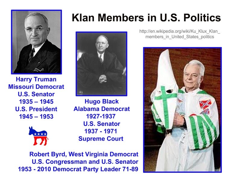 Democrat Party Created Ku Klux Klan To Terrorize Blacks & Republicans 
